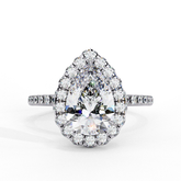 Veloura Spark Pear-Shaped Double Halo Ring