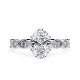The Aurora Crest Elegance Oval Cut Ring
