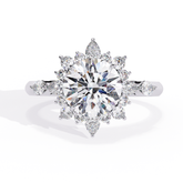 The Celestial Bloom Round Cut Ring
