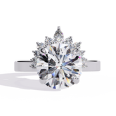 The Celestial Crest Round Cut Ring