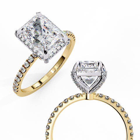 Moonlit Bloom Radiant Cut Ring