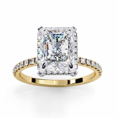 Moonlit Bloom Radiant Cut Ring