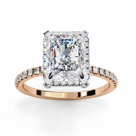 Moonlit Bloom Radiant Cut Ring