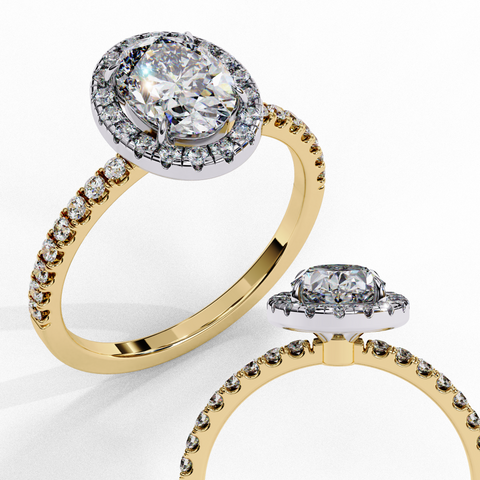 The Elara Oval Halo Ring