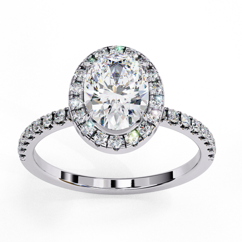 The Elara Oval Halo Ring