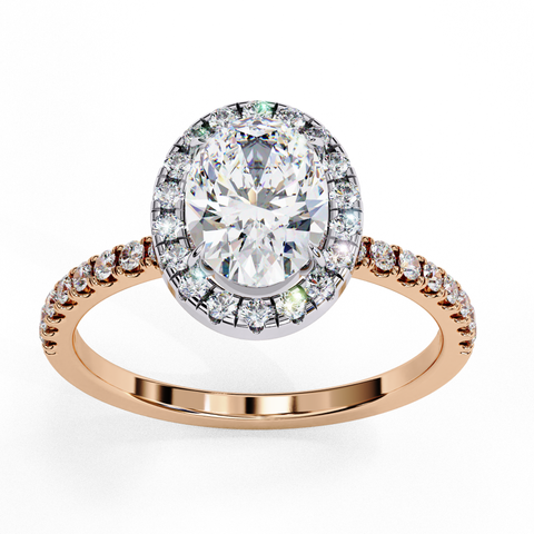 The Elara Oval Halo Ring