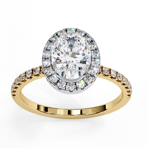 The Elara Oval Halo Ring