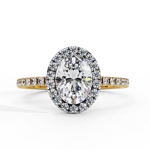 The Elara Oval Halo Ring