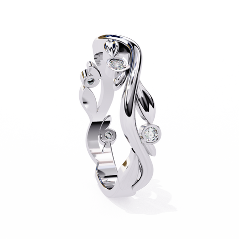 The Elysian Vine Round Cut Ring