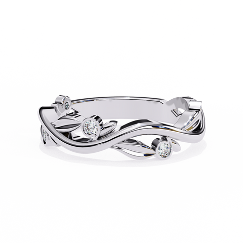 The Elysian Vine Round Cut Ring