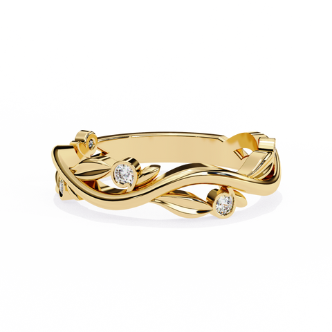 The Elysian Vine Round Cut Ring