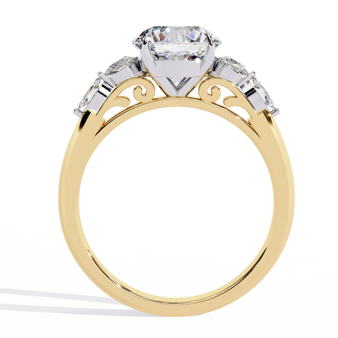 The Aurora Blossom Round Cut Ring