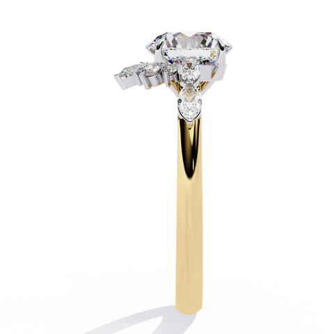 The Aurora Blossom Round Cut Ring