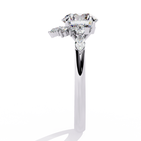 The Aurora Blossom Round Cut Ring