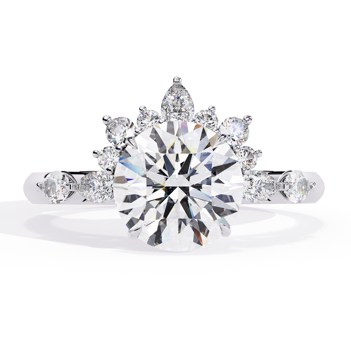The Aurora Blossom Round Cut Ring