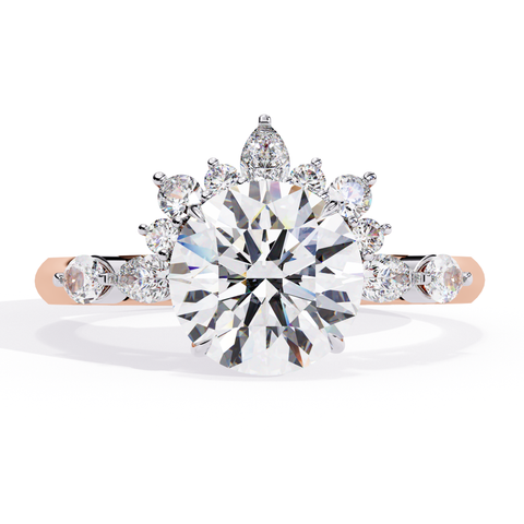 The Aurora Blossom Round Cut Ring