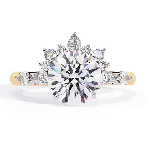The Aurora Blossom Round Cut Ring