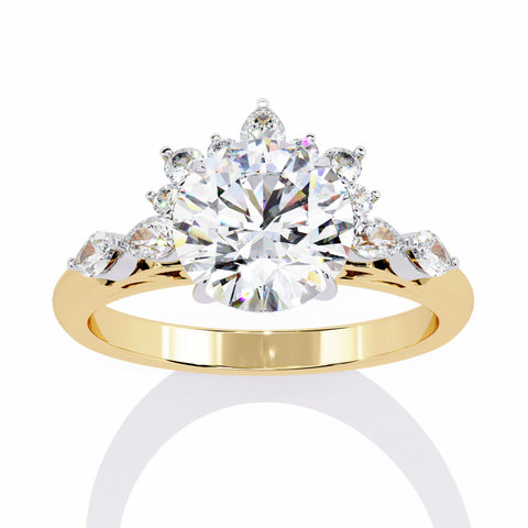 The Aurora Blossom Round Cut Ring