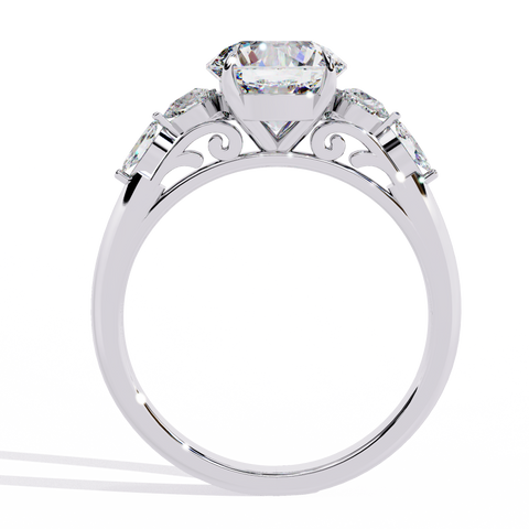 The Aurora Blossom Round Cut Ring