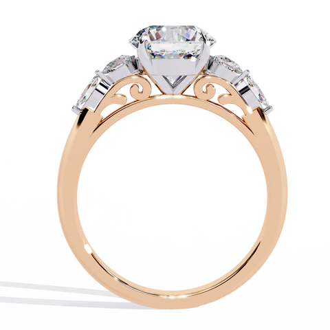 The Aurora Blossom Round Cut Ring
