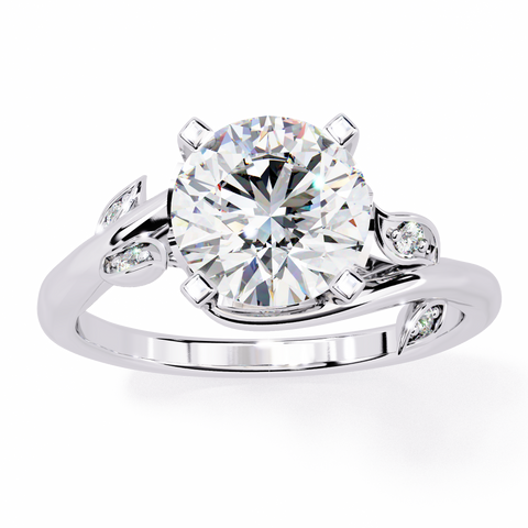 The Whispering Willow Round Cut Ring
