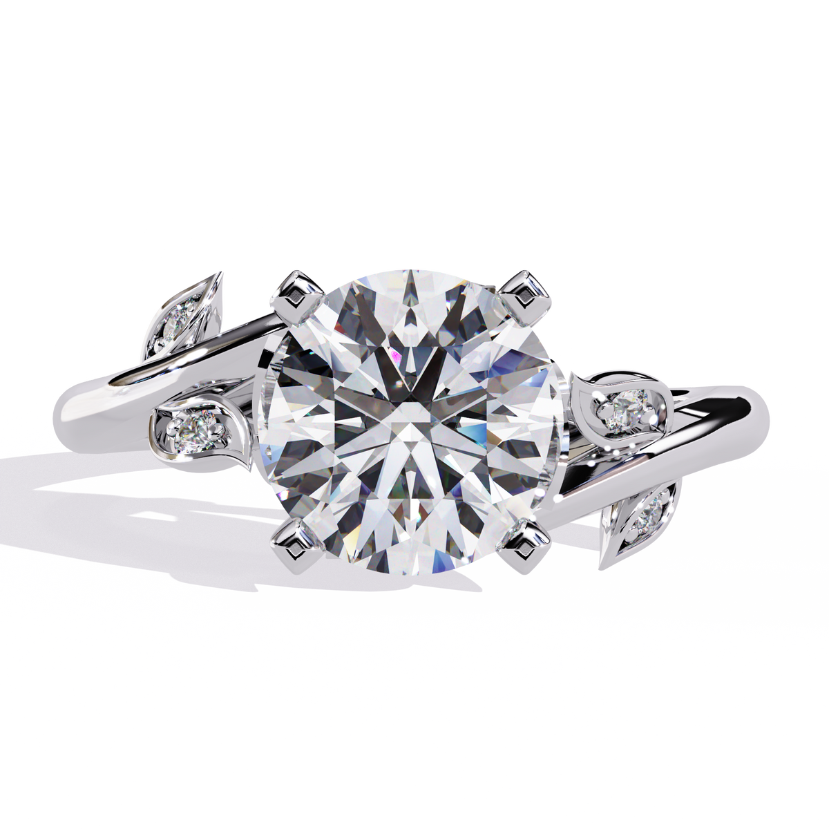 The Whispering Willow Round Cut Ring