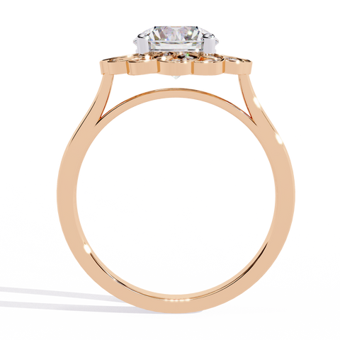 The Celestial Bloom Round Cut Ring