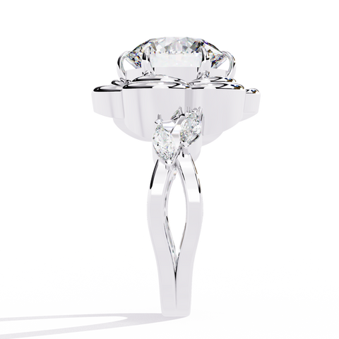 The Golden Dahlia Round Cut Ring