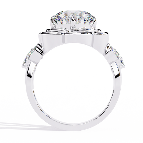 The Golden Dahlia Round Cut Ring