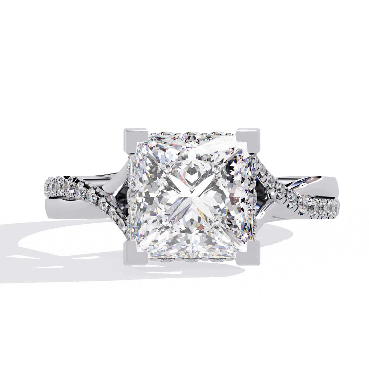 The Elysian Flame Princess Cut Ring