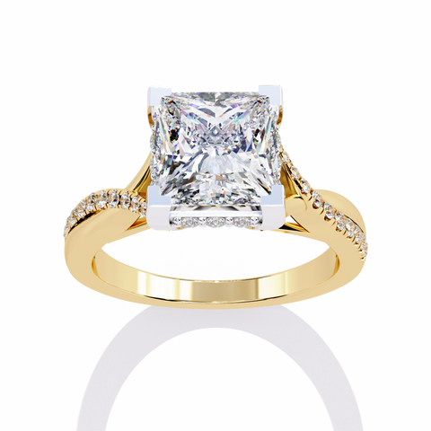 The Elysian Flame Princess Cut Ring