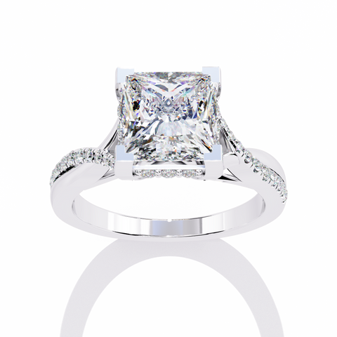 The Elysian Flame Princess Cut Ring