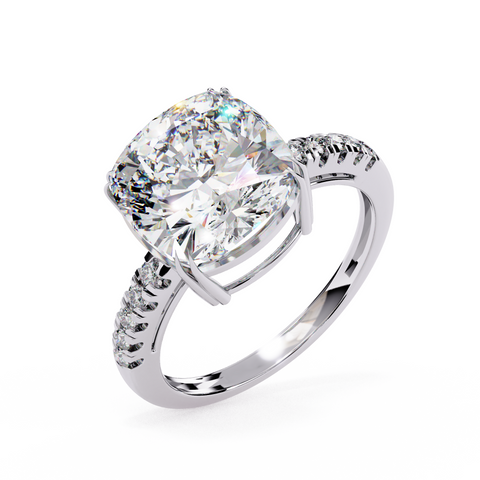 Eternal Radiance Cushion-Cut Diamond Ring
