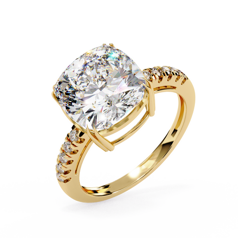 Eternal Radiance Cushion-Cut Diamond Ring
