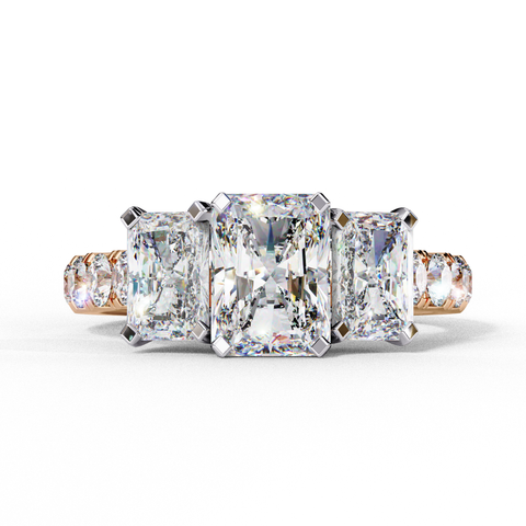 The Legacy Trio Radiant Cut Ring