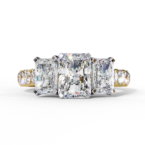 The Legacy Trio Radiant Cut Ring