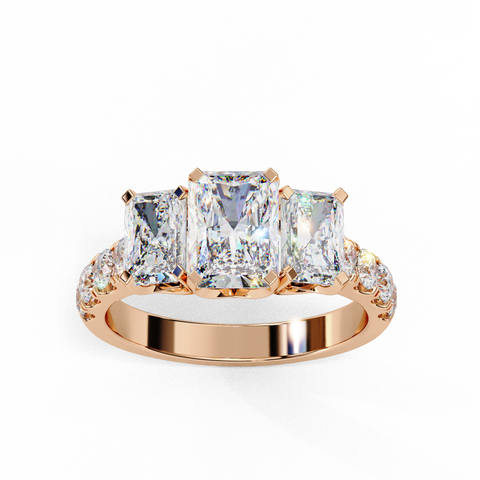 The Legacy Trio Radiant Cut Ring