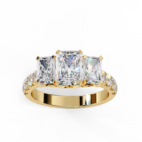 The Legacy Trio Radiant Cut Ring
