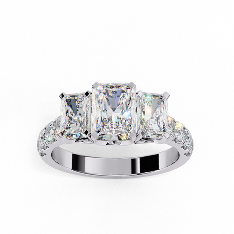 The Legacy Trio Radiant Cut Ring