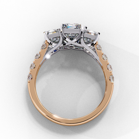 The Legacy Trio Radiant Cut Ring
