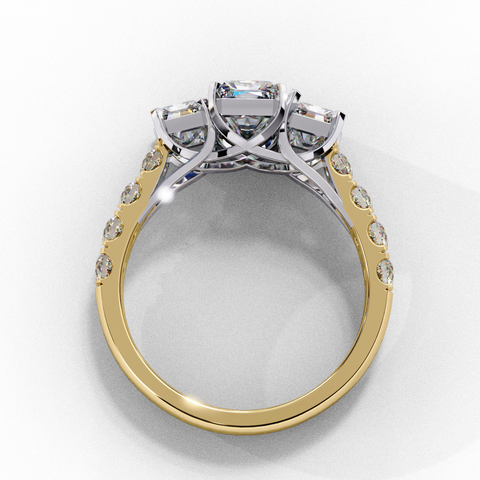 The Legacy Trio Radiant Cut Ring