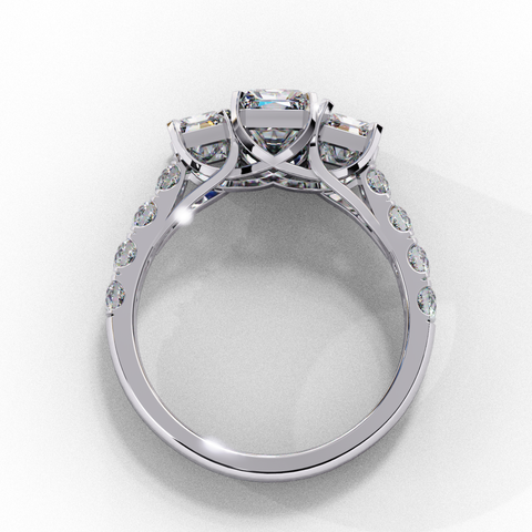 The Legacy Trio Radiant Cut Ring
