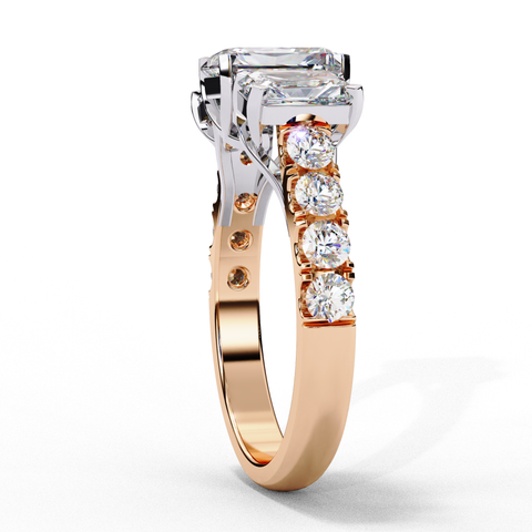 The Legacy Trio Radiant Cut Ring