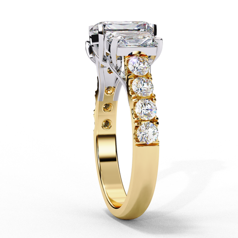 The Legacy Trio Radiant Cut Ring