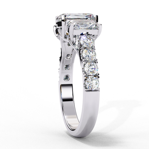 The Legacy Trio Radiant Cut Ring