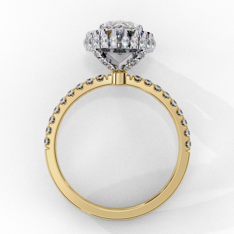 Myrrine Crown Marquise-Cut Double Halo Ring