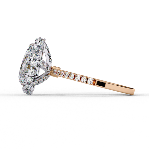 Veloura Spark Pear-Shaped Double Halo Ring