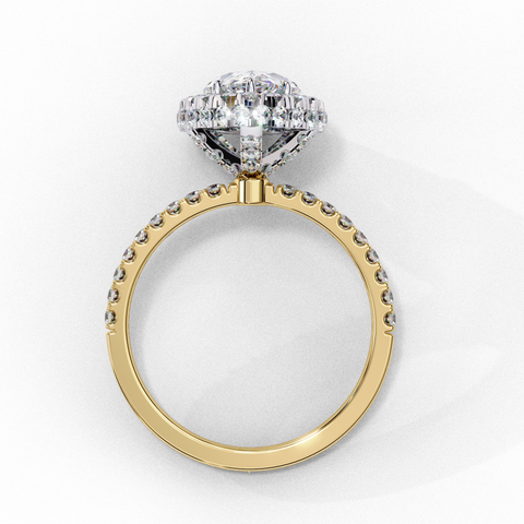 Veloura Spark Pear-Shaped Double Halo Ring