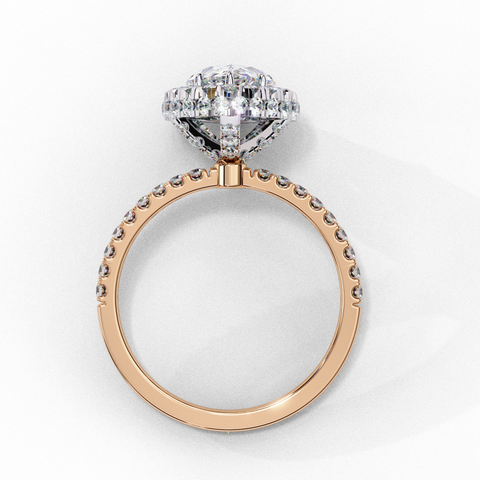 Veloura Spark Pear-Shaped Double Halo Ring