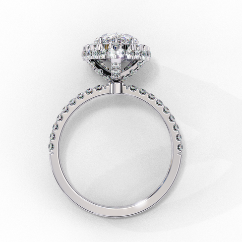 Veloura Spark Pear-Shaped Double Halo Ring